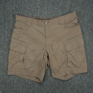 Duluth Trading Shorts Mens 40 Brown Flex Dry On The Fly Cargo Pockets Stretch